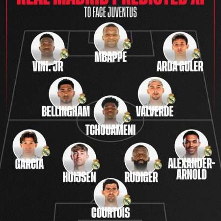 皇馬對陣尤文首發名單洩露：姆巴佩病癒回歸